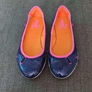 Puma Ballet Flats Blue Pink SZ 6.5 Eco OrthoLite